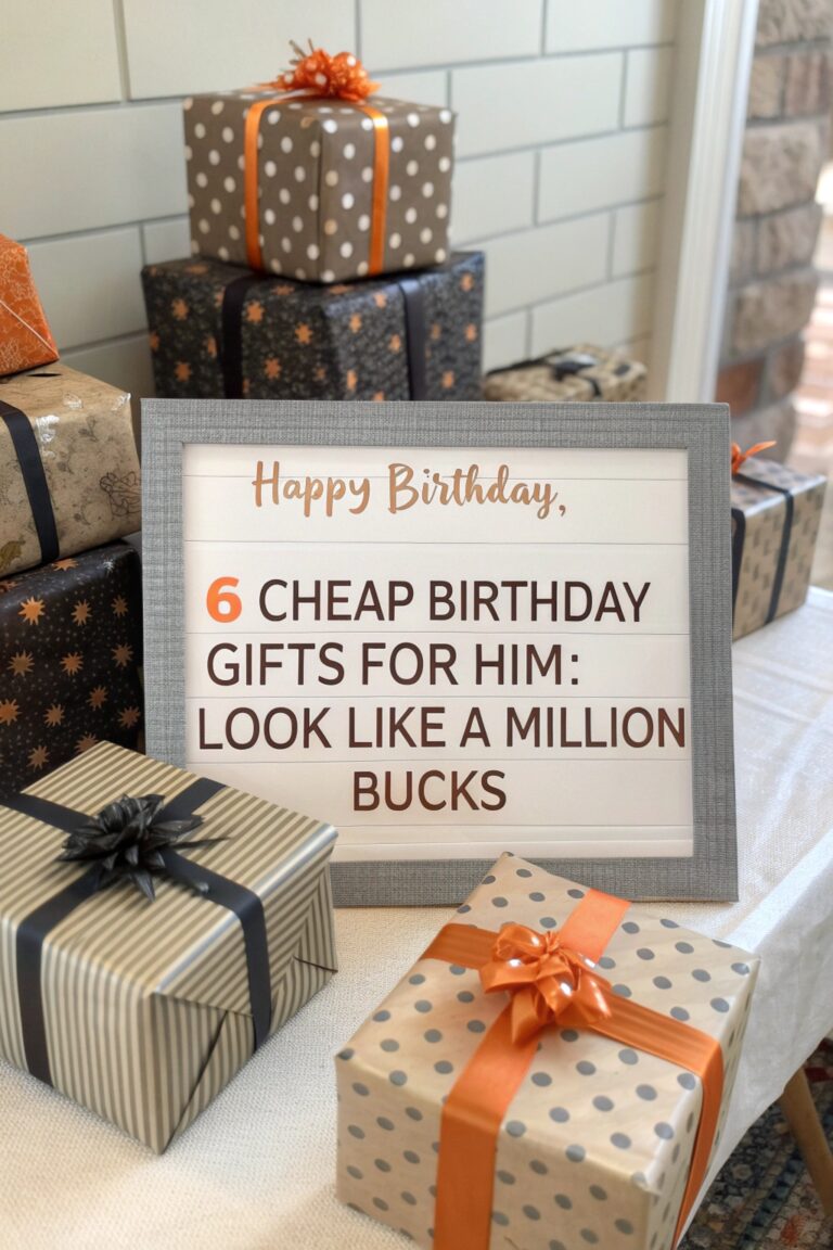 6 Cheap Birthday Gifts for Him: Look Like a Million Bucks