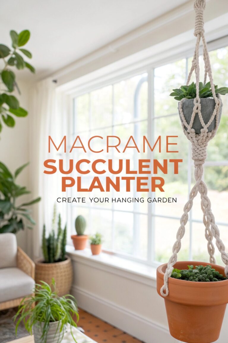 Hanging Garden: Macrame Succulent Planter