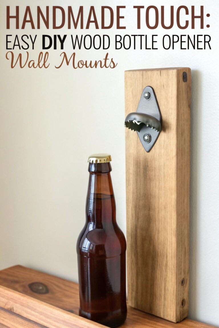 Handmade Touch: Easy DIY Wood Bottle Opener Wall Mounts